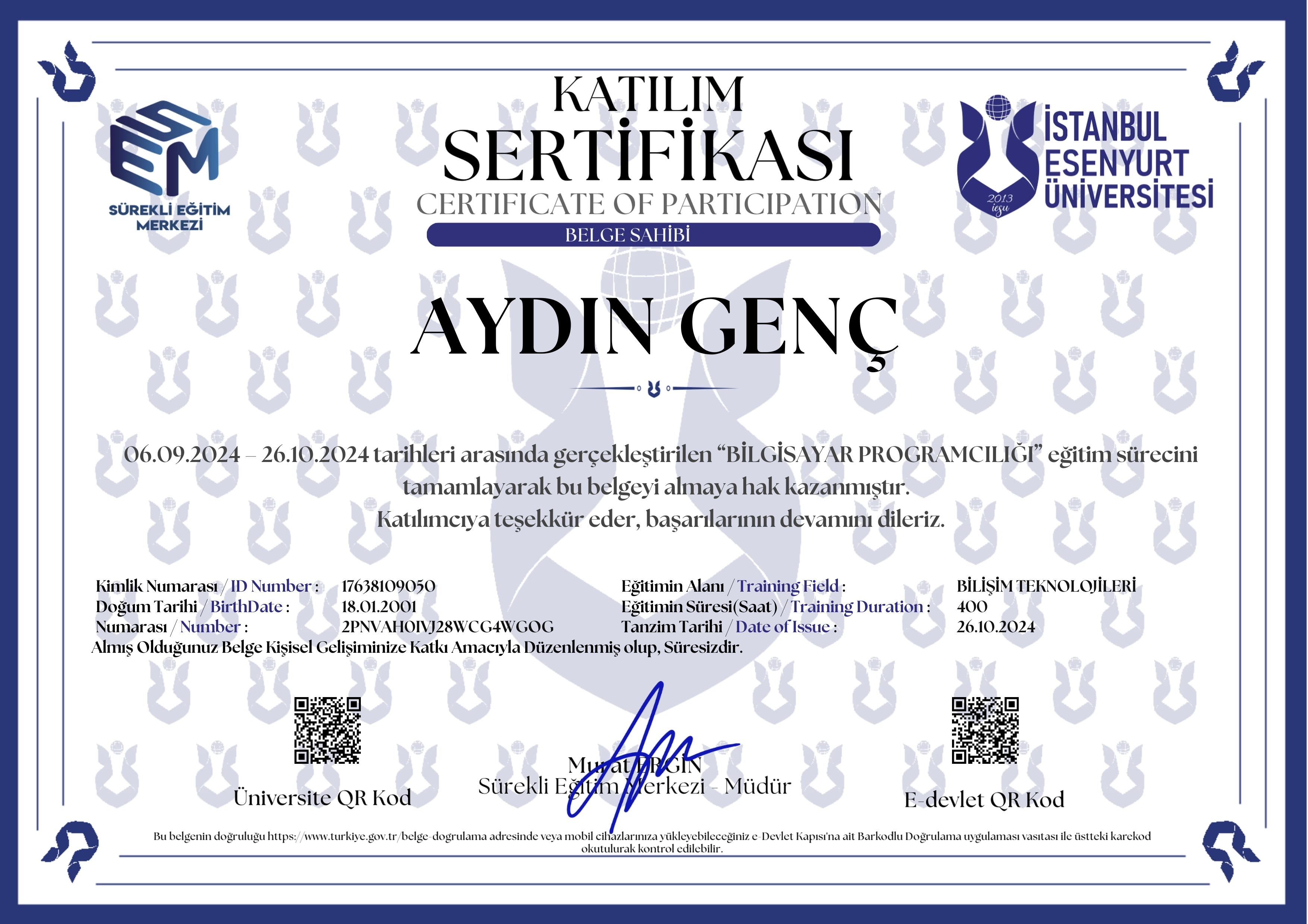 Bilgisayar Programcılığı