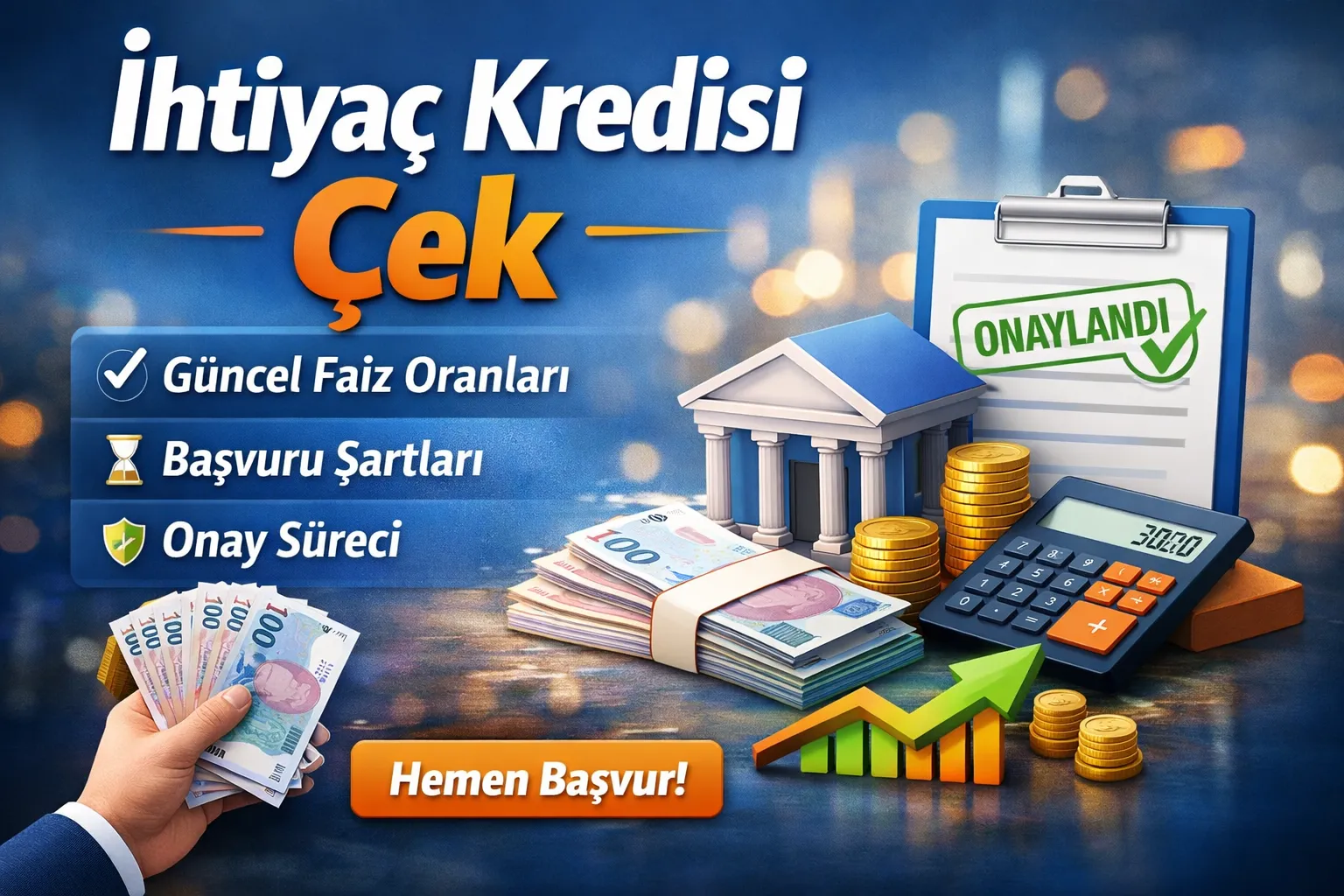 İhtiyaç Kredisi Çek | Güncel Faiz Oranları ve Başvuru Rehberi