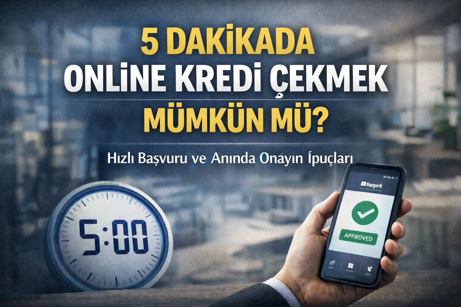 5 Dakikada Online Kredi Çekmek Mümkün mü?